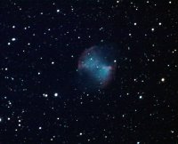 M27 - The Dumbbell Nebula. LRGB image. Mak127 from Starland Rec Area. L channel is a stack of 10, 30 second images, RGB channels are a stack 6, 30 second images each. Images with Orion Star Shoot Monochrome III